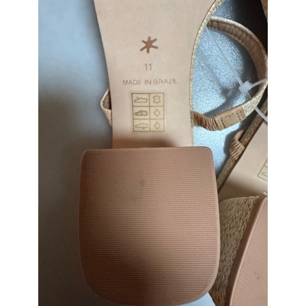 Splendid Kharis Raffia Block Heel Sandals - Size 11 - Picture 2 of 5